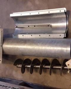Inflow box 300x300 45deg for tube auger reduced M152 M&M